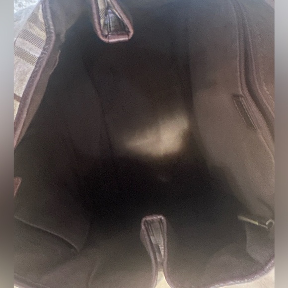 Authentic Vintage Burberry Plaid Haymarket Shoulder tote purse - Picture 13 of 17